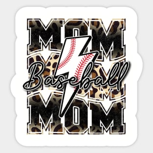 Baseball mom animal bolt Sticker